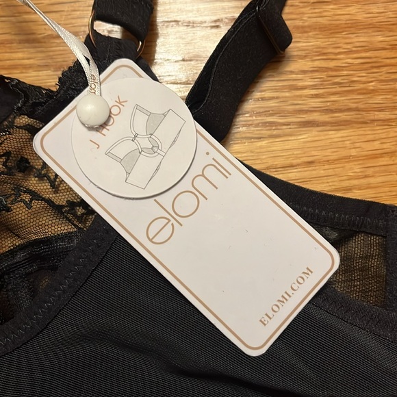 NWT Elomi Matilda underwire black bra- gold and regular starts - 40DDD/4… - Picture 3 of 5